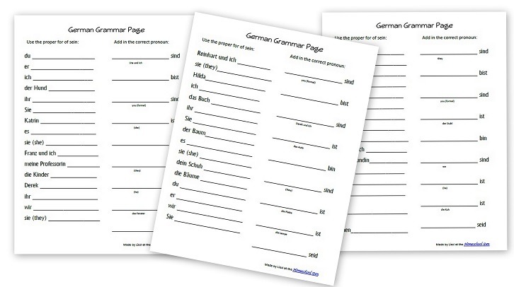Free German Worksheets For Kids