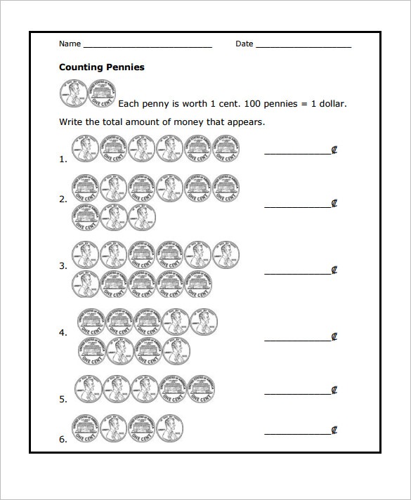 12+ Money Math Worksheet Templates â Free Word, Pdf Documents
