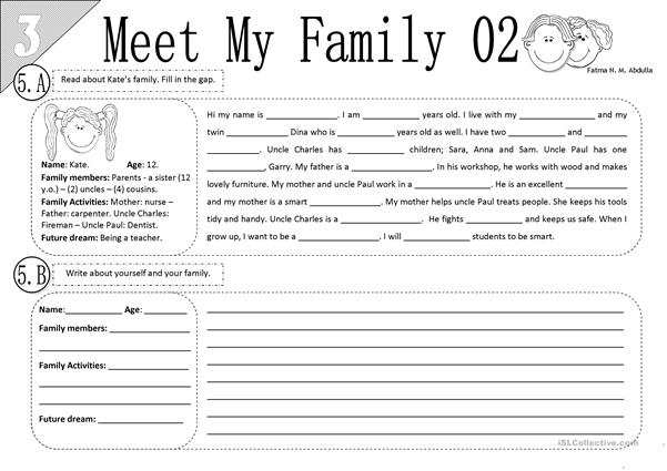Meet My Family 02 Worksheet