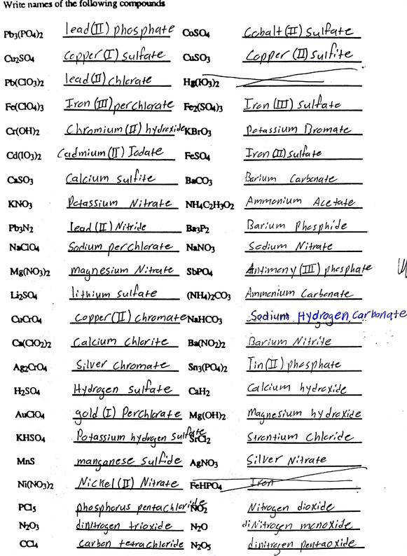 Naming Molecular Compounds Pogil Answers