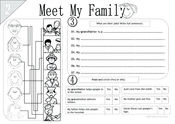 My Family Worksheets For Grade 2 â Sunsavers Co
