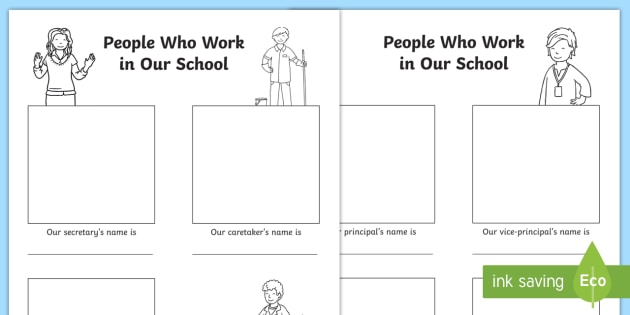 People Who Work In Our School Worksheet