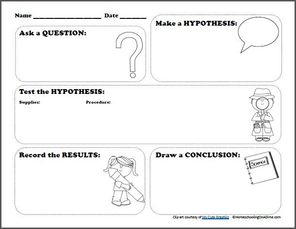 Free Scientific Method Printable Worksheet For Kids
