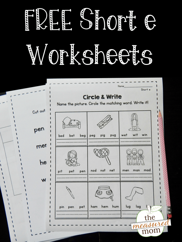 Free Short E Worksheets
