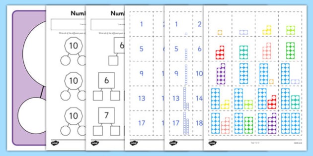 Number Facts To 20 Part Whole Worksheet   Worksheets Pack