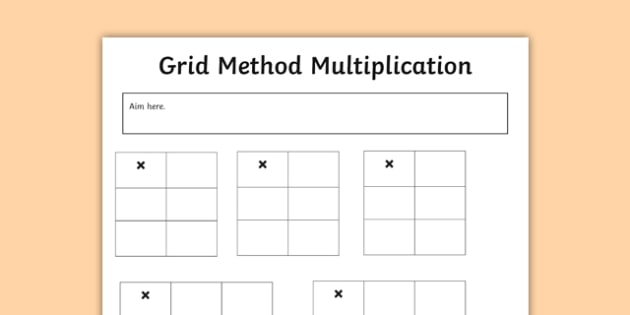 Editable Grid Method Multiplication Grids