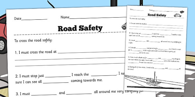 Keeping Myself Safe Road Safety Worksheet   Worksheets