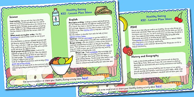 Healthy Eating Lesson Plan Ideas Ks2