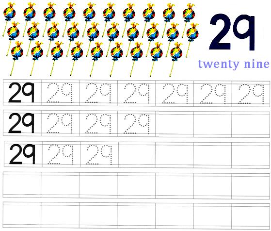 Worksheet On Number 29