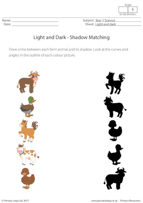 Shadow Matching (farm Animals)