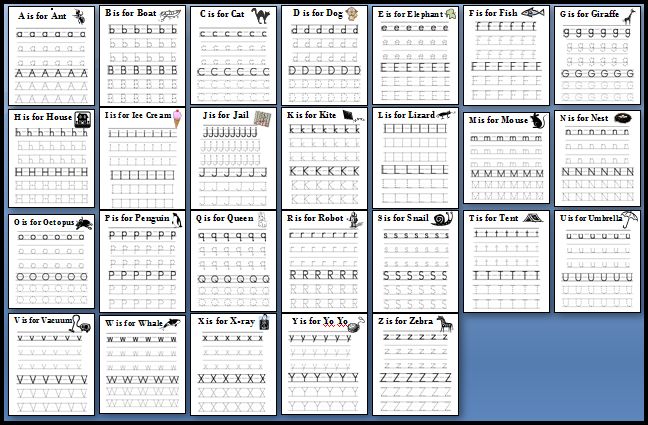 Abc Writing Worksheets
