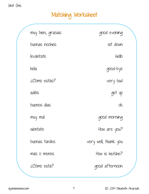 EspaÃ±ol In The Jungle  Free Spanish Unit One