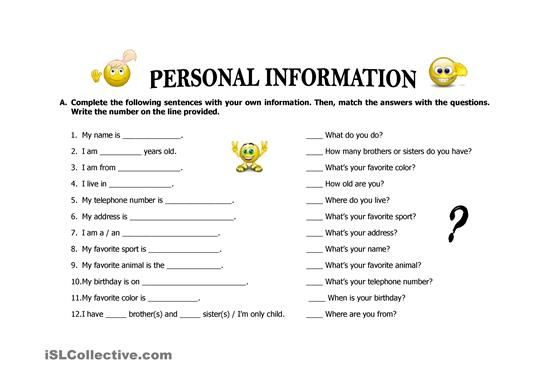 Personal Information