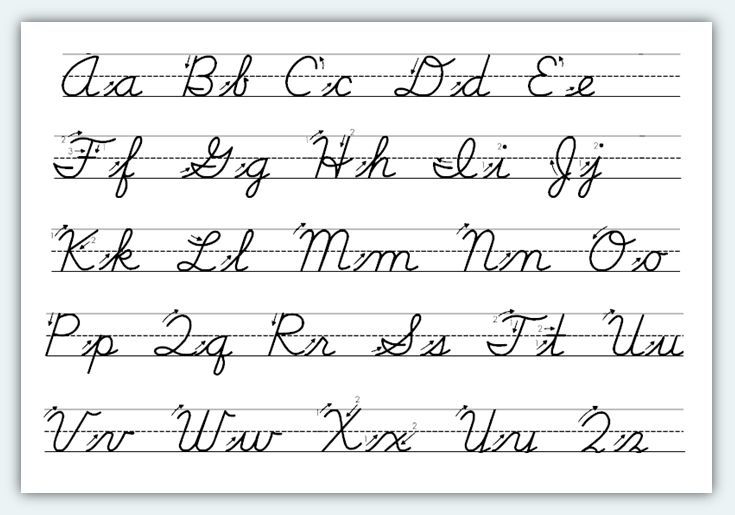 Free Printable Cursive Alphabet Worksheets  1