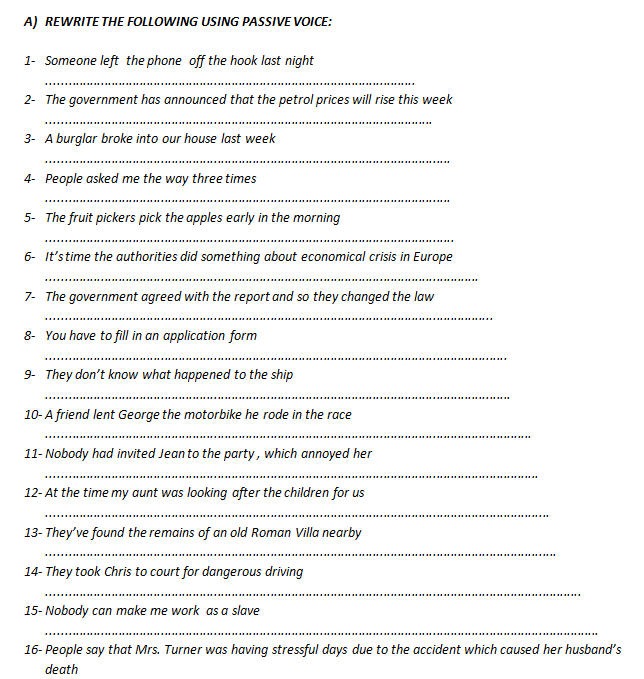 Passive Voice  Transitive & Intransitive Verbs
