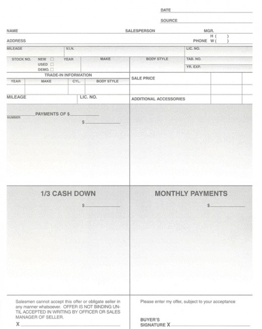 How To Use Four Square Worksheets To Sell Cars With Samples