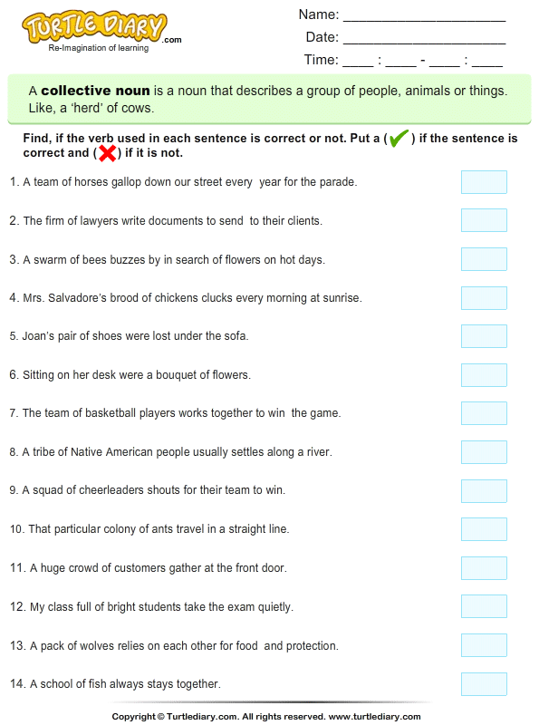 Worksheets Samples