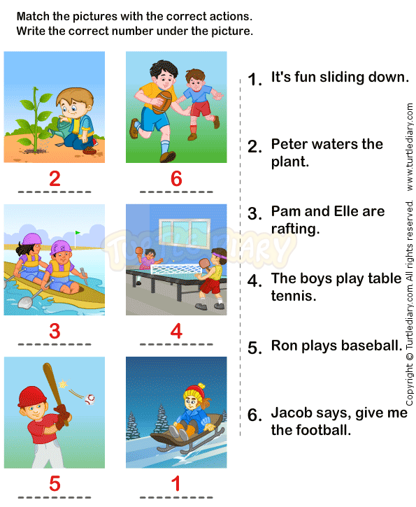 Action Verbs Worksheets 14