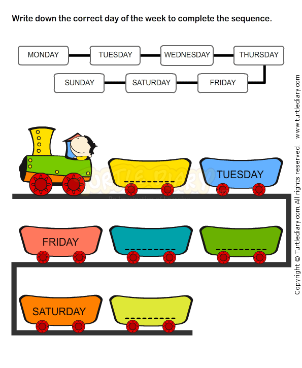 Weekdays Worksheet 9