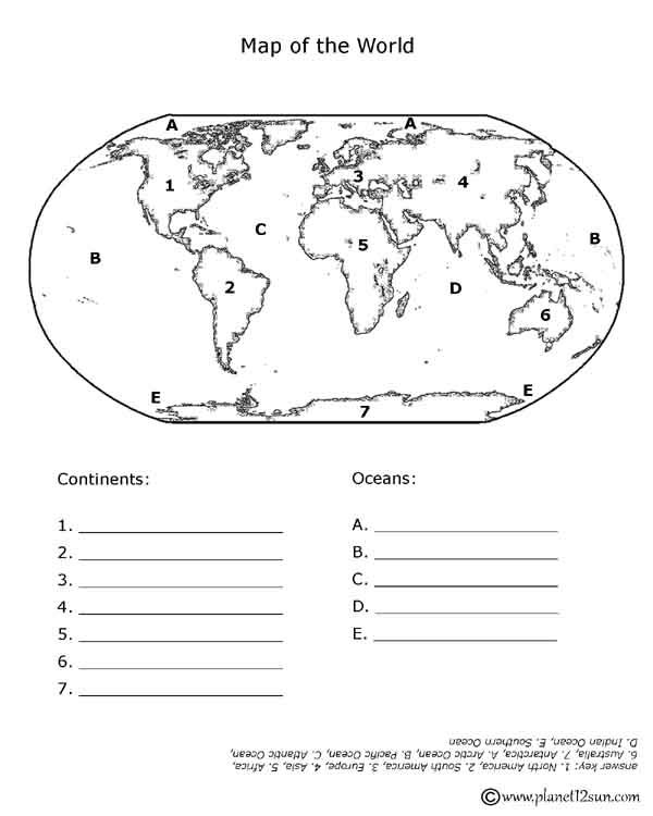 Continents And Oceans â¦