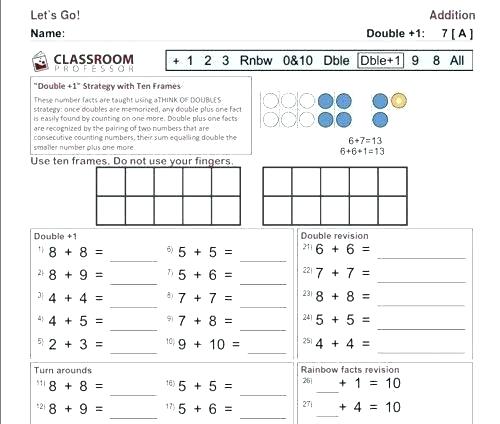 Addition With Zero Worksheets