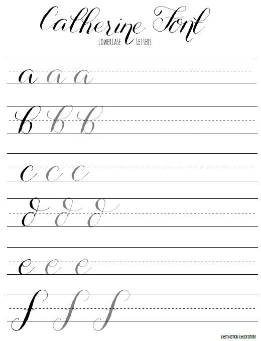Modern Calligraphy Practice Worksheets