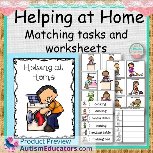 Helping At Home Matching Tasks And Worksheets