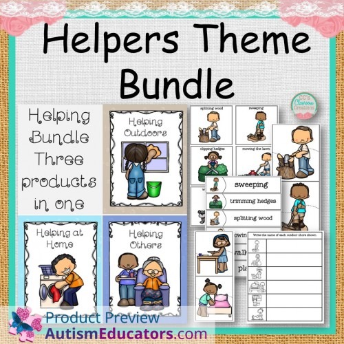 Helper Theme Bundle Matching Tasks And Worksheets