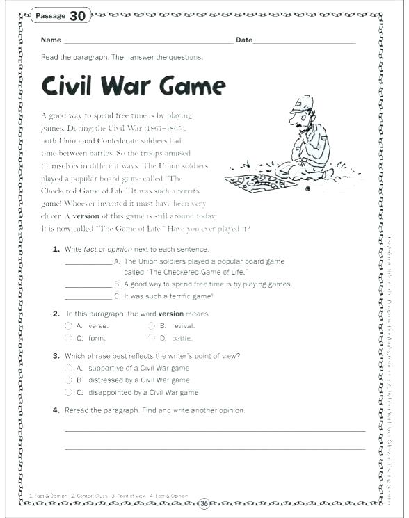 Civil War Worksheets 5th Grade Social Studies Civil War Worksheets