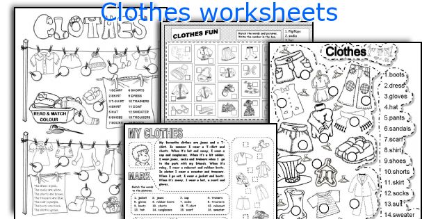 Clothes Worksheets