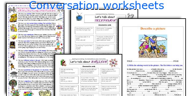 Conversation Worksheets
