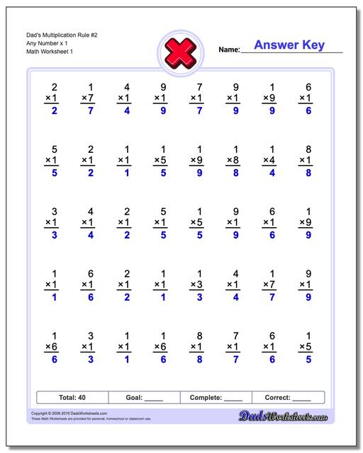 844 Free Multiplication Worksheets For Third, Fourth And Fifth Grade