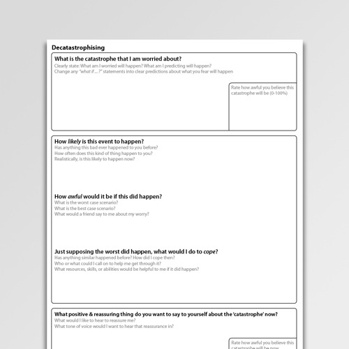 Affect Regulation Worksheets & Handouts