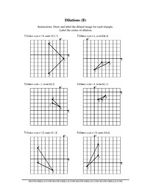 Dilation Worksheet ~ Funresearcher Com