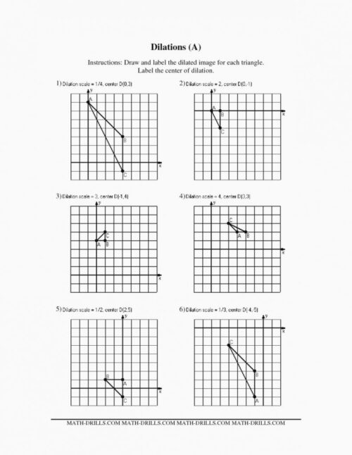 Dilation Worksheet ~ Funresearcher Com