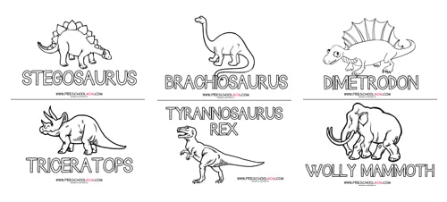 Dinosaur Preschool Printables