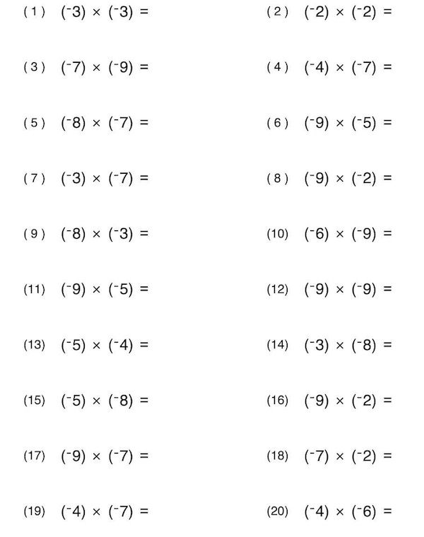 All Worksheets  U00bb Multiplying And Dividing Positive And