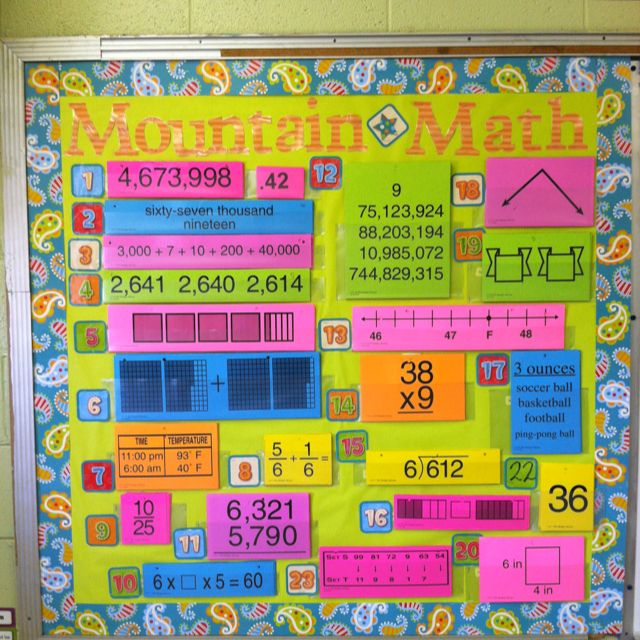 My Mountain Math Board