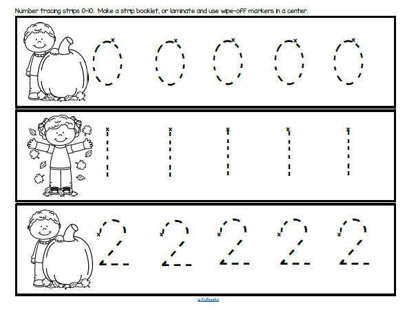 Tracing Numbers 1 10 Worksheets Kindergarten Free