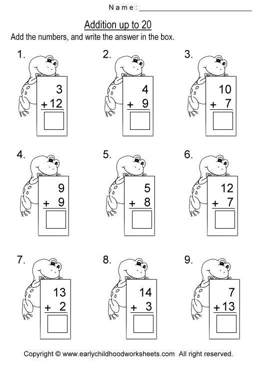 Vertical Addition Worksheets For First Grade