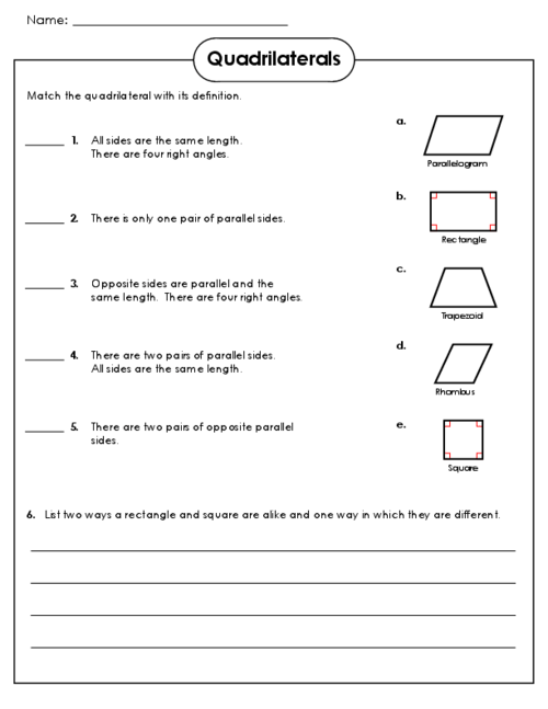 Quiz Your Students On Quadrilateral Content With This Free