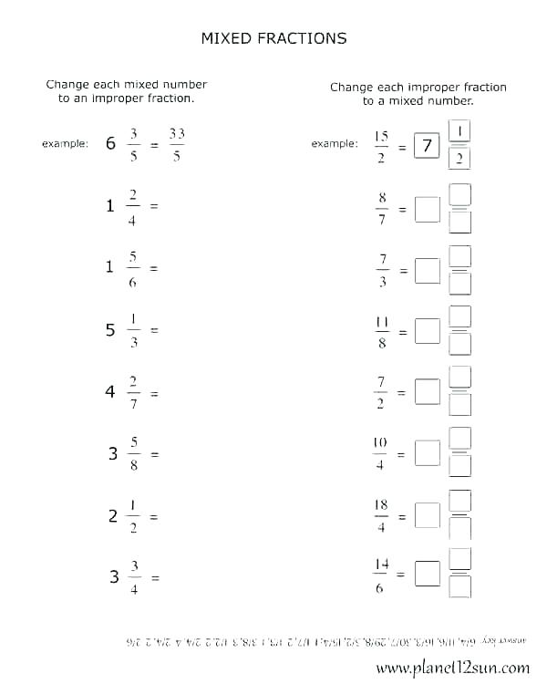 Fractions Worksheets Year 7 Grade 7 Fractions Worksheets 5 Math