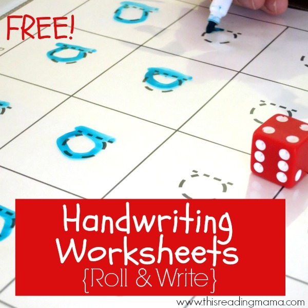 Free Handwriting Worksheets {roll And Write}