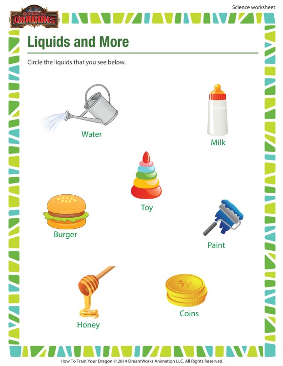 Liquids & More Worksheet