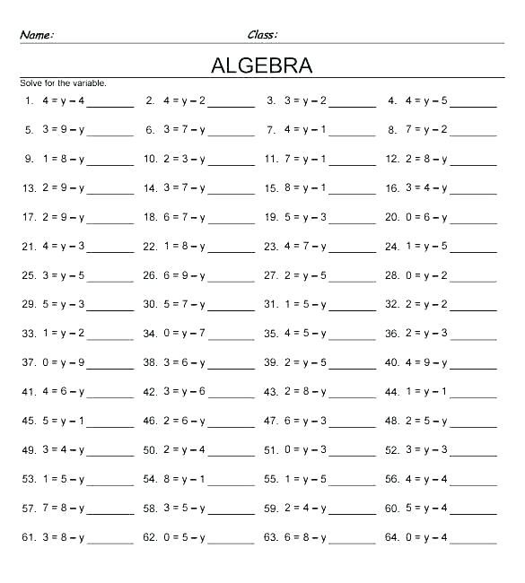 Math Algebra Worksheets Grade 8 â Paintingmississauga Com