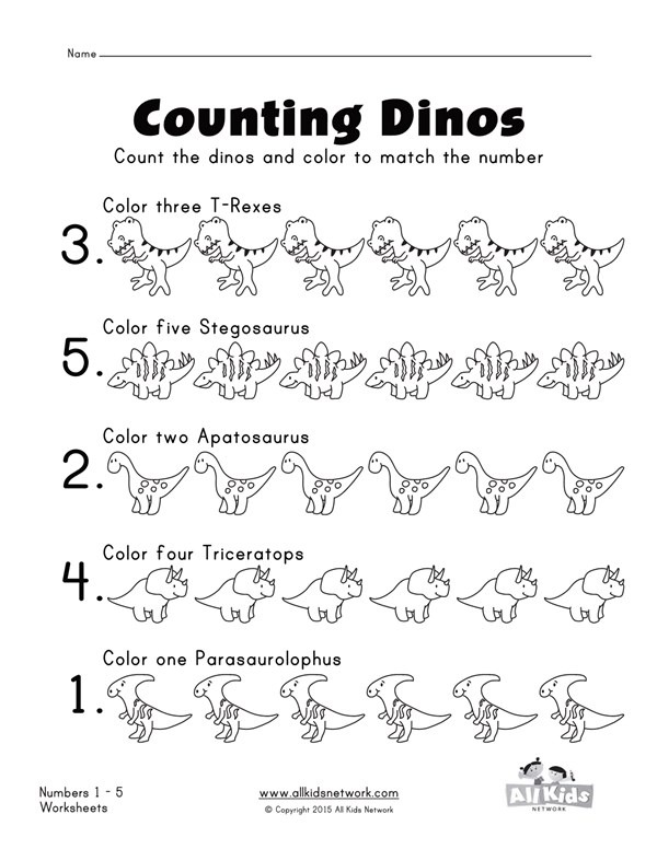 Count The Dinosaurs