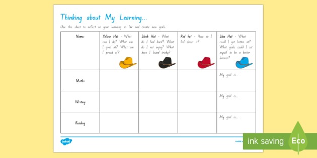 Self Reflection And Goal Setting Worksheet   Worksheet