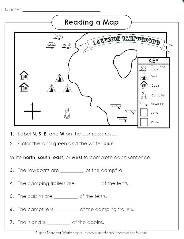 Second Grade Map Skills Worksheets