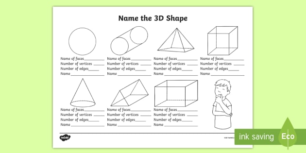 Name The 3d Shape Year 2 Worksheet