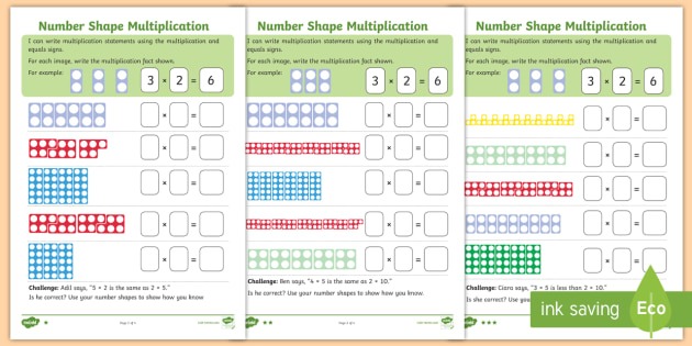 Ks1 Number Shapes Repeated Addition To Support Multiplication